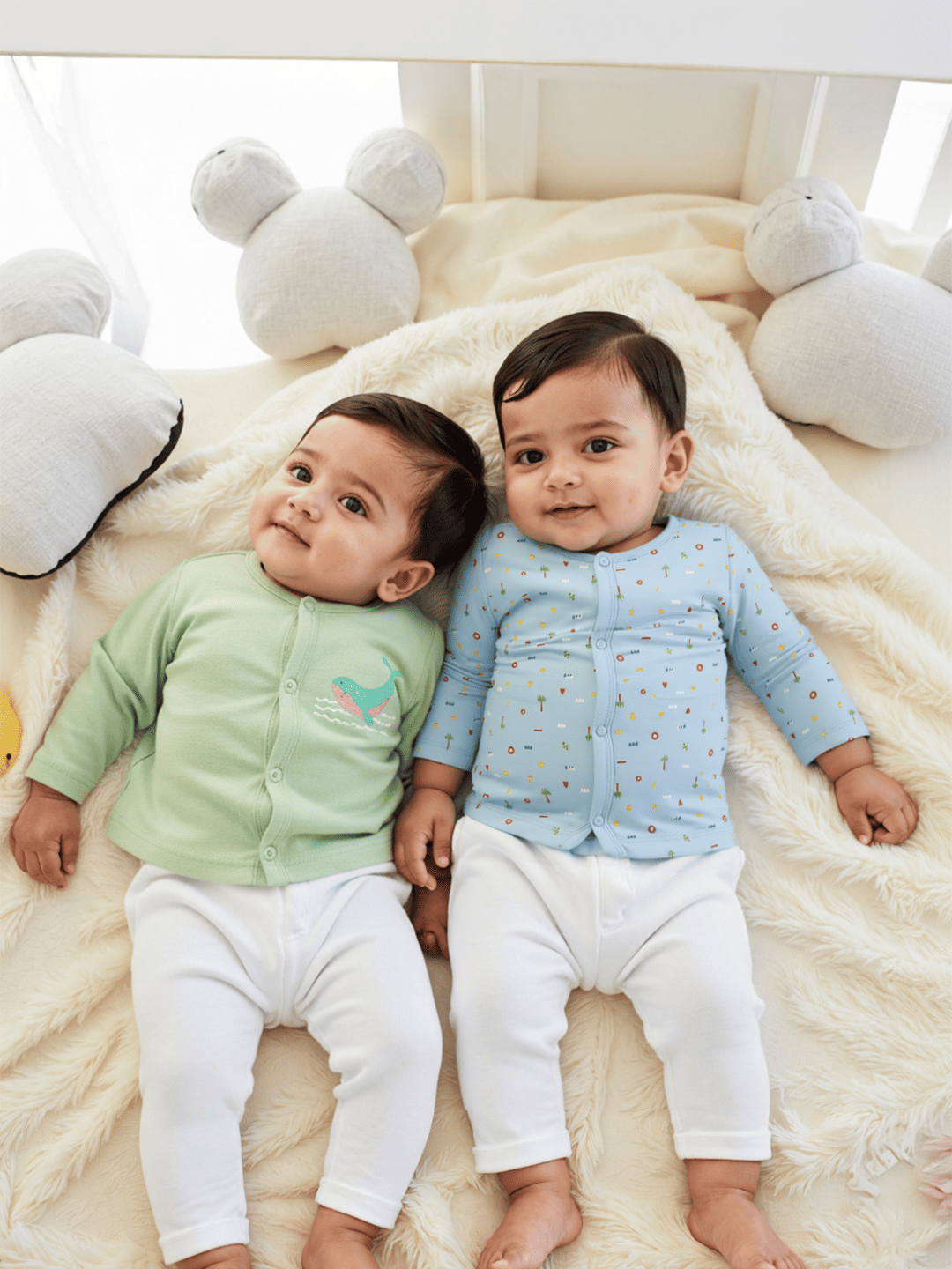 Nautinati Infant Boys Pack of 2 Cotton Graphic Printed Camisoles