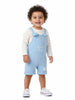 Nautinati Baby Boys' 100% Cotton Bear Applique Dungaree with Solid T-shirt Set