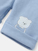 Nautinati Baby Boys' 100% Cotton Bear Applique Dungaree with Solid T-shirt Set