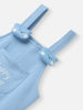 Nautinati Baby Boys' 100% Cotton Bear Applique Dungaree with Solid T-shirt Set