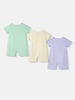 Nautinati Infants' Cotton Pack of 3 Ocean Print Romper