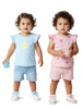 Nautinati Girls' 100% Cotton Printed Tops | Pack of 2 | Age 0 - 2 Years