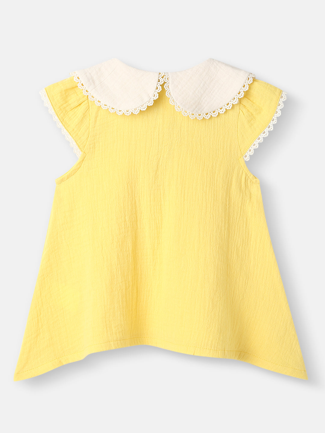 Girls Cotton Top and Shorts Set|Embroidery Detail | Peter Pan Collar | 0-2 Years