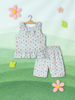 Nautinati Girls All-over Print T-shirt and Shorts Set| Cotton | Age 0 - 24 Months