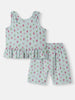 Nautinati Girls All-over Print T-shirt and Shorts Set| Cotton | Age 0 - 24 Months
