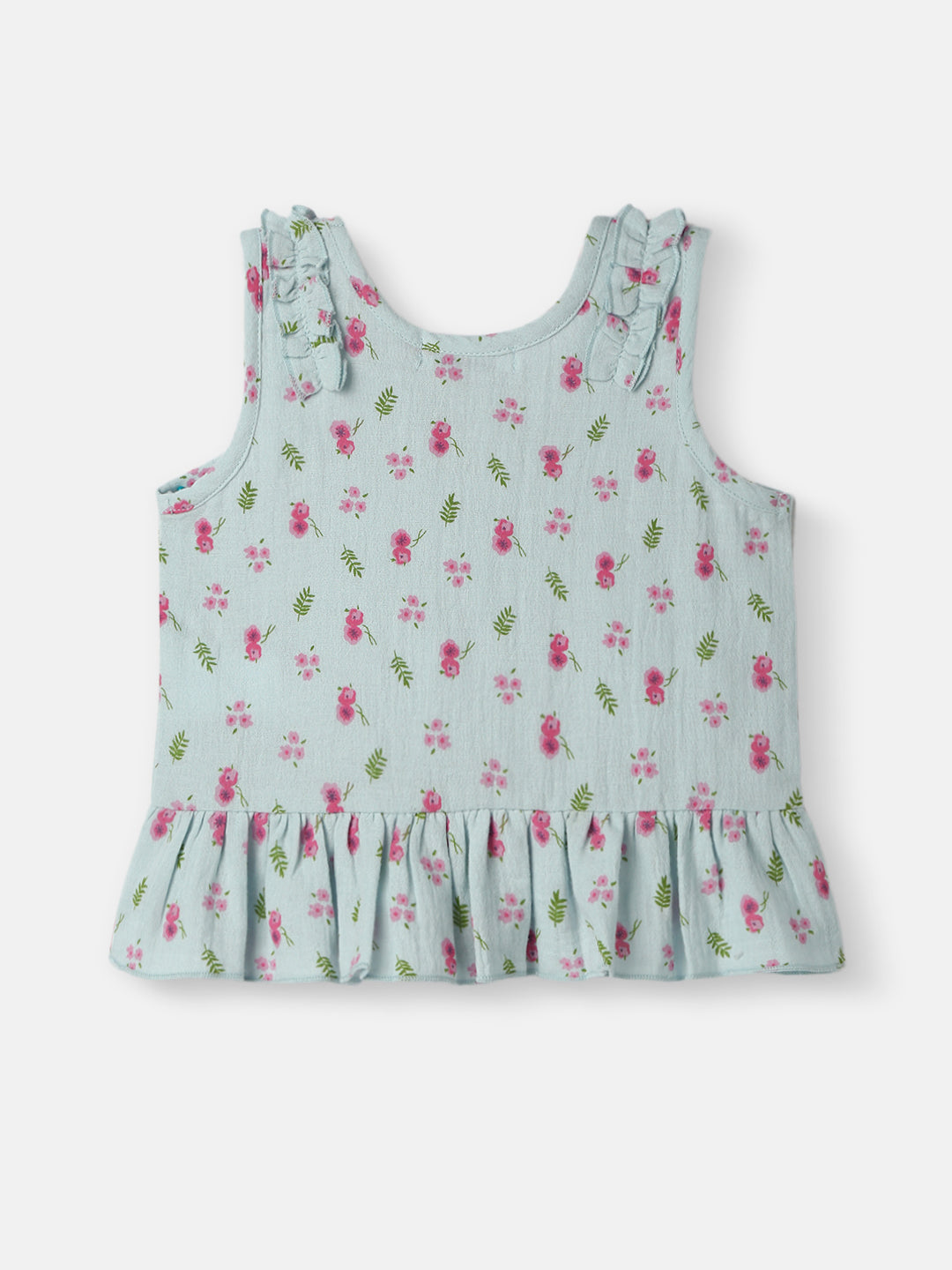 Nautinati Girls All-over Print T-shirt and Shorts Set| Cotton | Age 0 - 24 Months