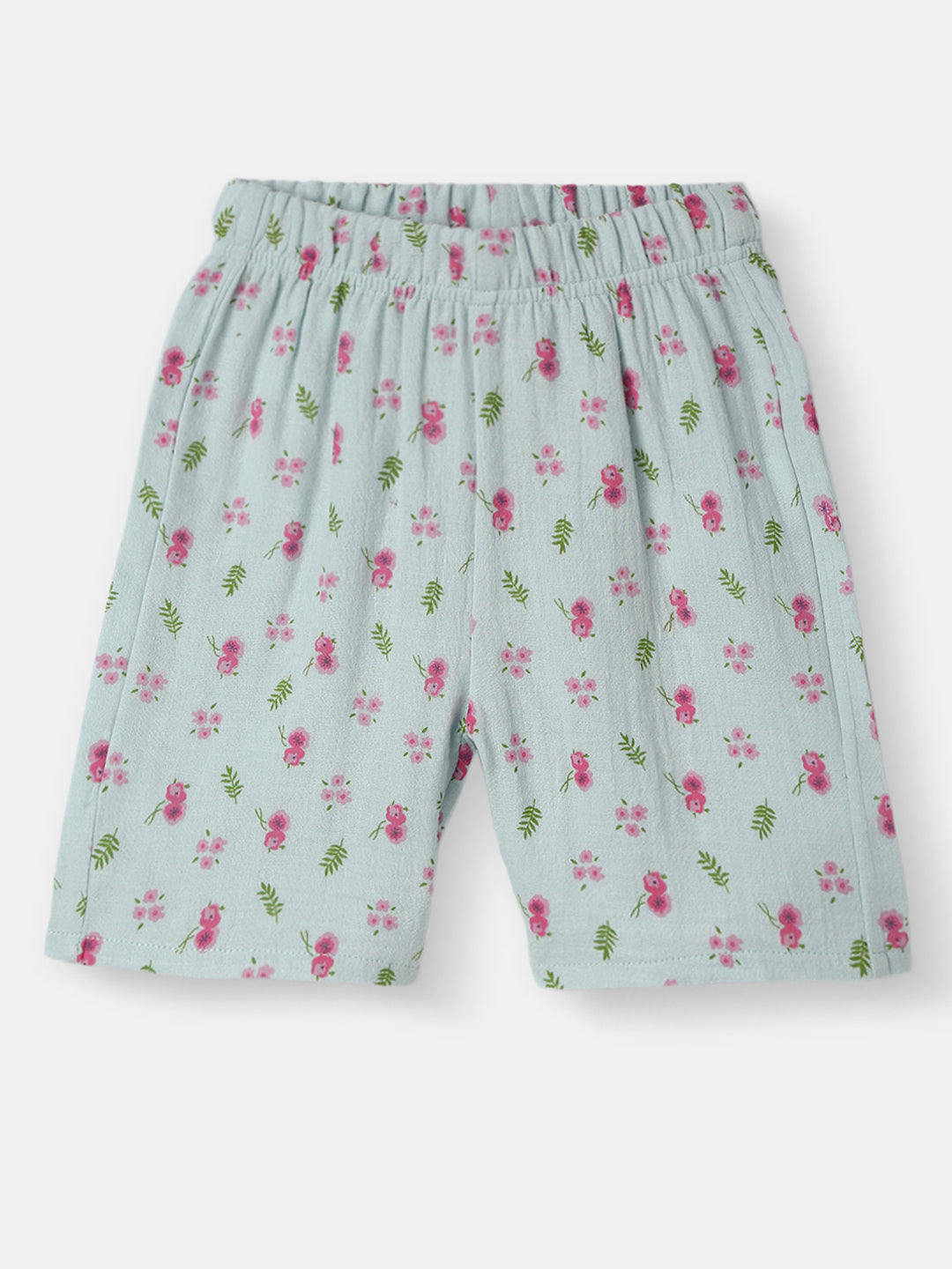 Nautinati Girls All-over Print T-shirt and Shorts Set| Cotton | Age 0 - 24 Months