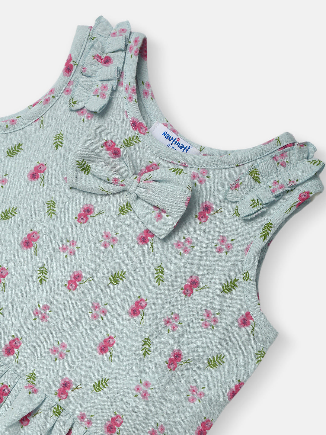 Nautinati Girls All-over Print T-shirt and Shorts Set| Cotton | Age 0 - 24 Months