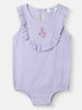 Girls Cotton Romper | Sleeveless Romper for 0-2 Years | Floral Embroidery