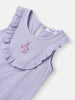 Girls Cotton Romper | Sleeveless Romper for 0-2 Years | Floral Embroidery