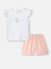 Girls Cotton Top and Shorts Set |Graphic Print Top | Elasticated Shorts | 0-2 Years