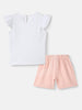 Girls Cotton Top and Shorts Set |Graphic Print Top | Elasticated Shorts | 0-2 Years