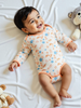 Nautinati Infant's Soft Cotton Star Print Bodysuit With Mittens and Beanie