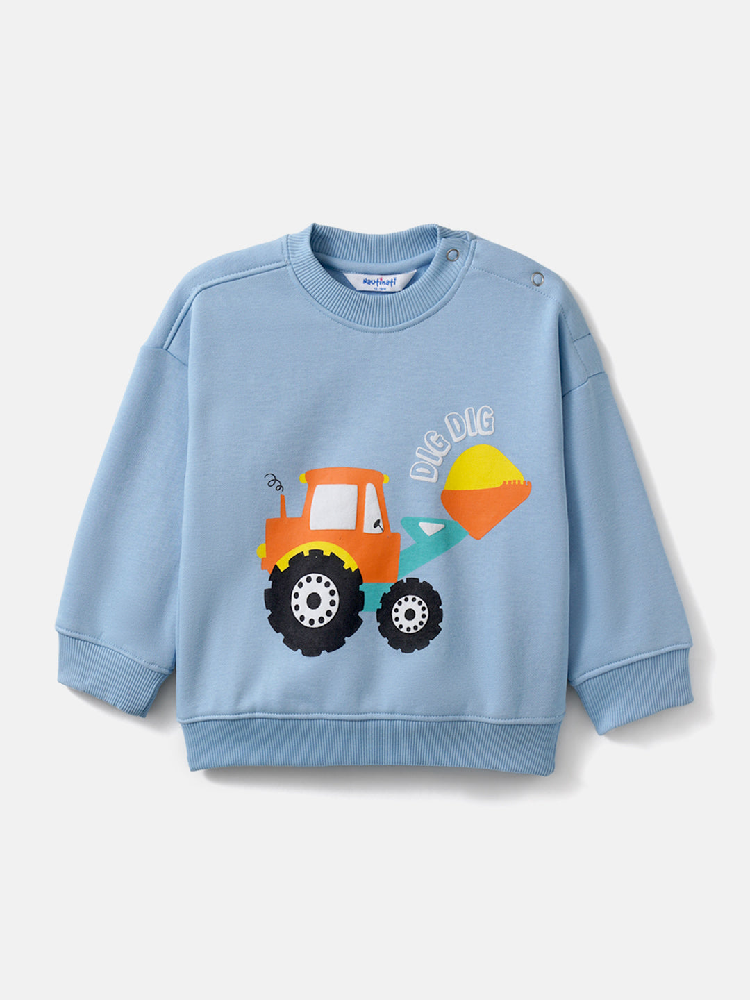 Nautinati Tractor Print Fleece Sweatshirt and Joggers Set for Baby Boys