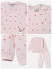 Nautinati Pink Fleece Cat Applique Sweatshirt and Solid Joggers Co-Ord Set for Infants