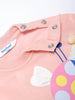 Nautinati Peach Ladybird Print Full Sleeves Fleece Sweatshirt for Baby Boys and Baby Girls