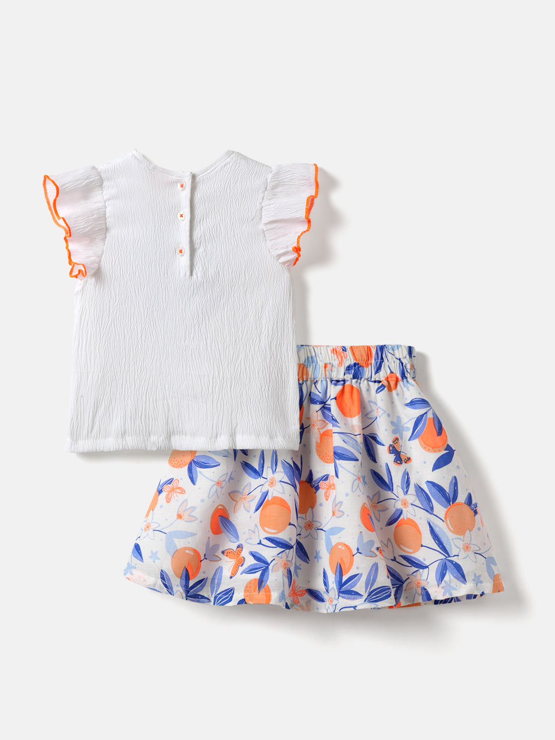 Nautinati Girls' Combo Set of Top and Skirt