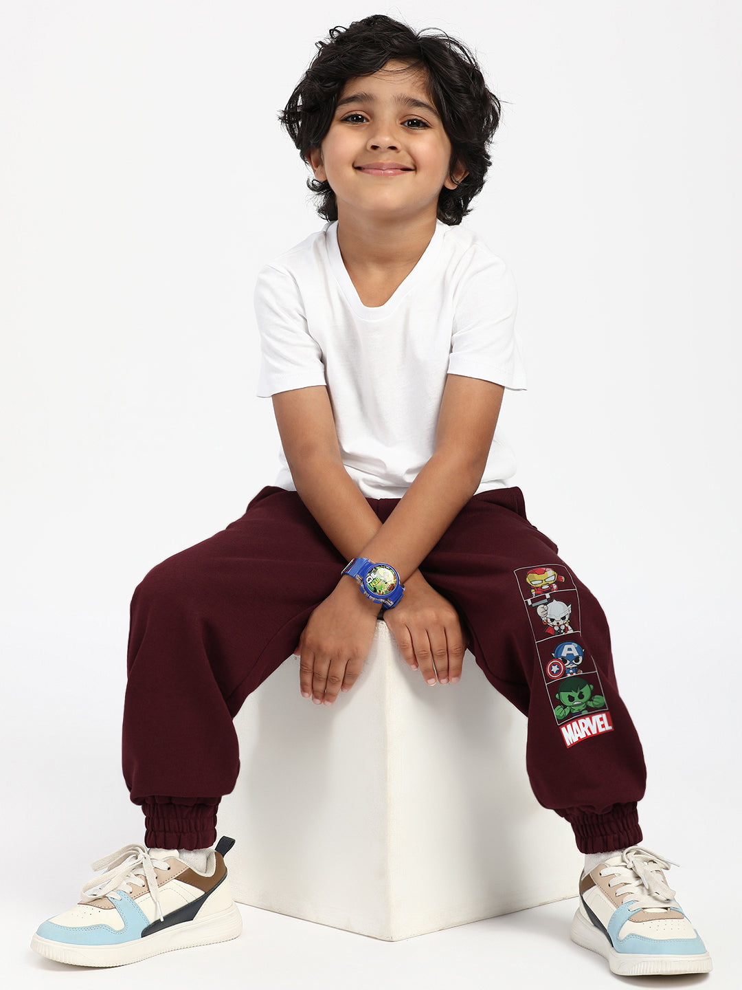 Nautinati Boys Marvel Print Joggers|Age 2 - 10 Years