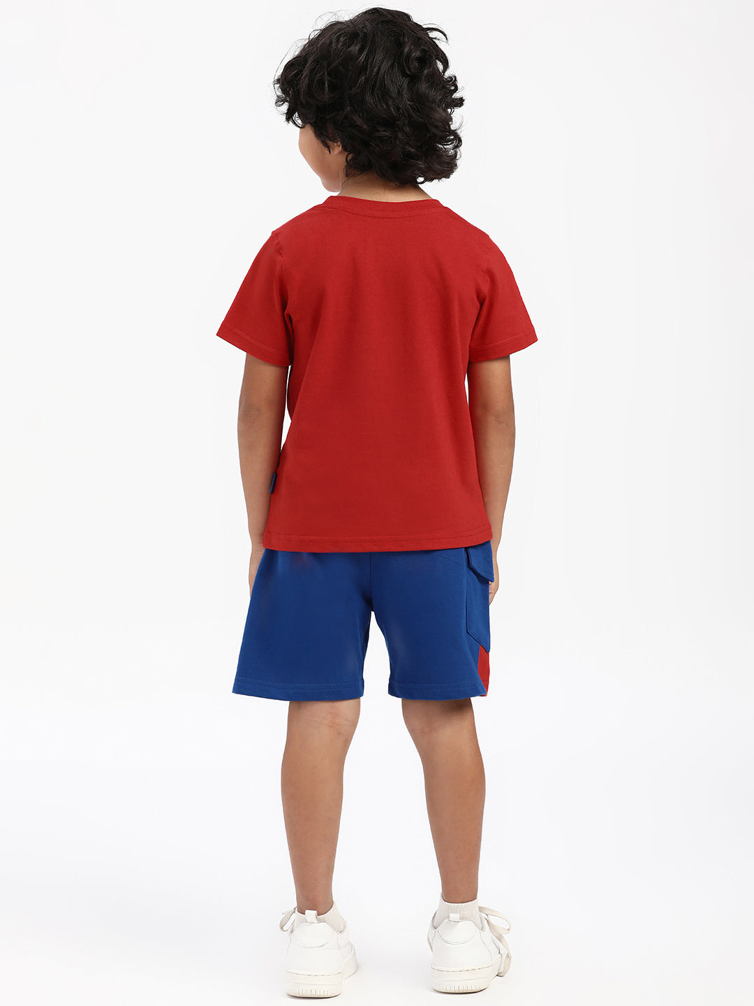 Nautinati Boys' Cotton Mickey Print T-shirt and Cargo Shorts
