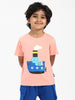 Nautinati Boys' Cotton Graphic Printed T-shirt and Cargo Shorts