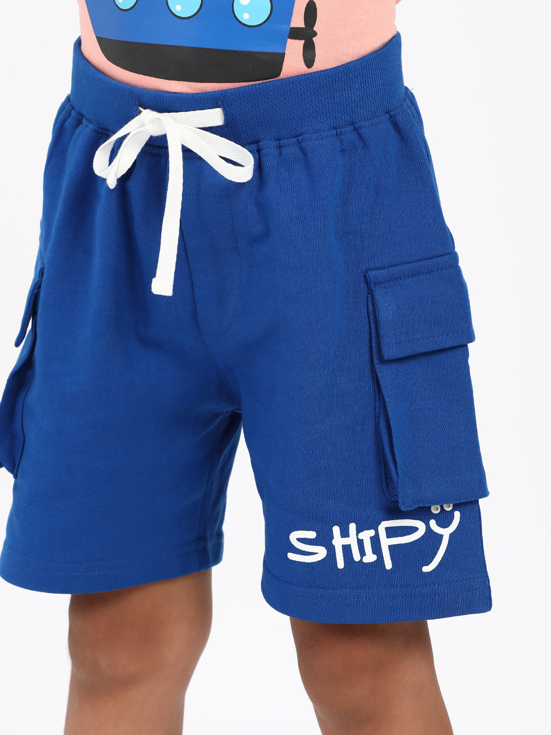 Nautinati Boys' Cotton Graphic Printed T-shirt and Cargo Shorts
