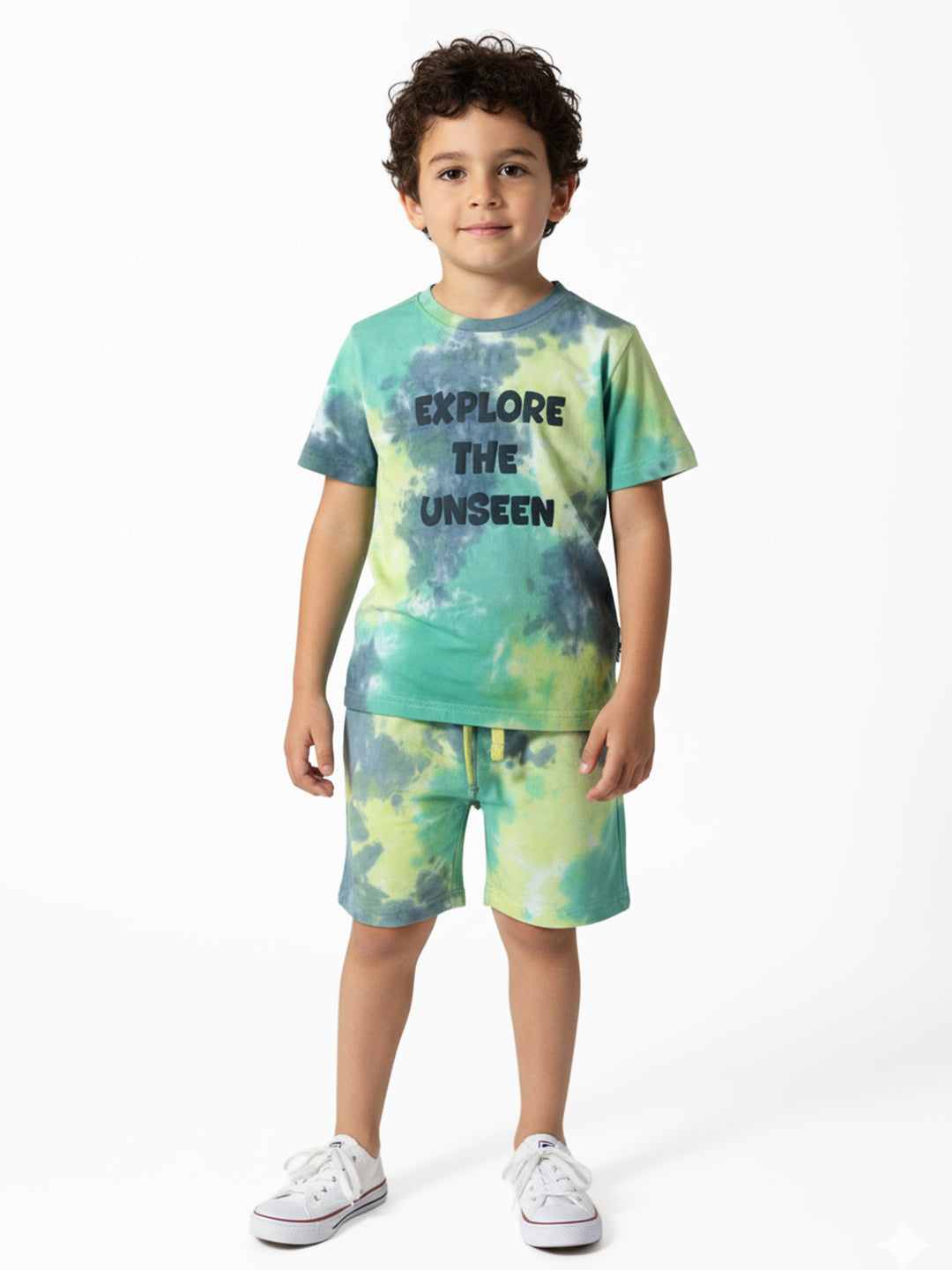 Nautinati Boys' Cotton T-shirt and Shorts Set | Tie and Dye |  Age 2 - 10 Years