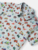 Nautinati Boys All-over Vehicle Print Shirt and Shorts Set| Cotton| Age 3 - 24 Months