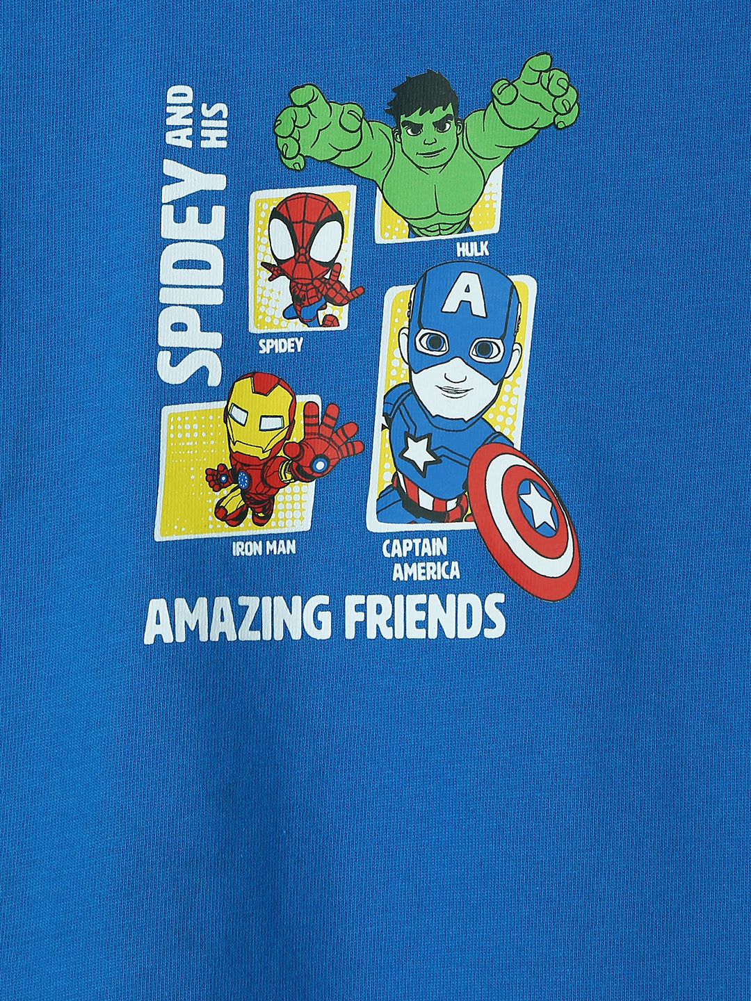Nautinati Boys Marvel Print T-shirt| Cotton| Age 3 - 24 Months