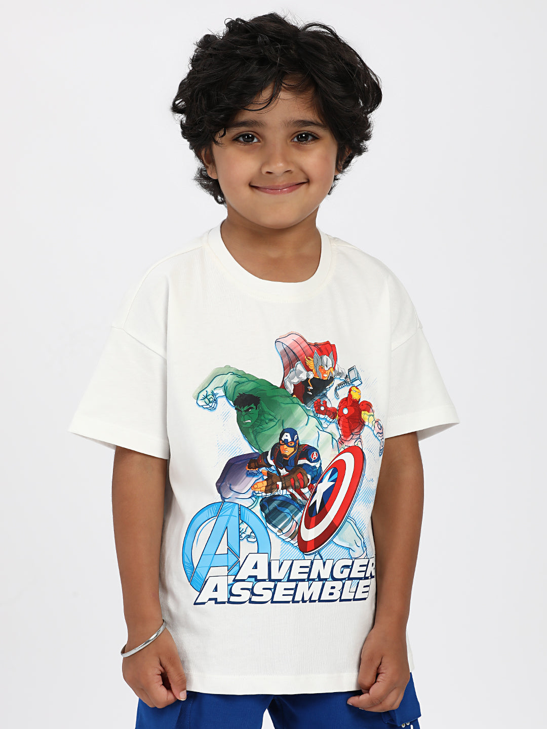 Nautinati Boys Marvel Avengers Print T-shirt| Cotton| Age 2 - 10 Years