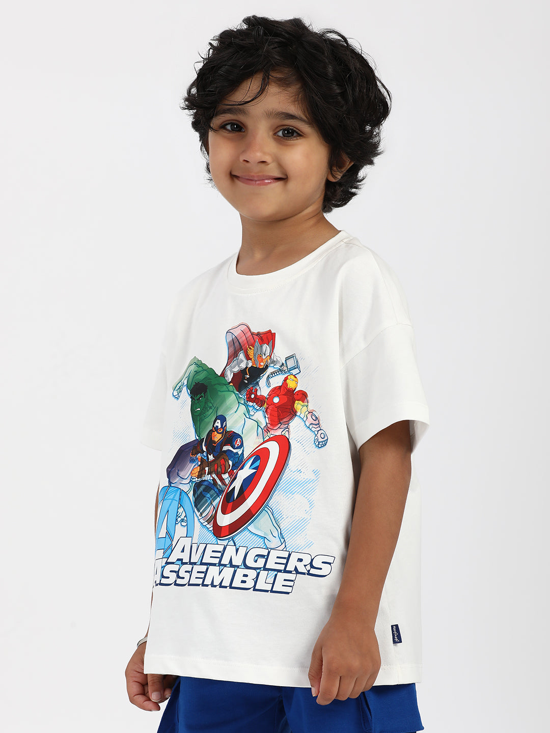 Nautinati Boys Marvel Avengers Print T-shirt| Cotton| Age 2 - 10 Years