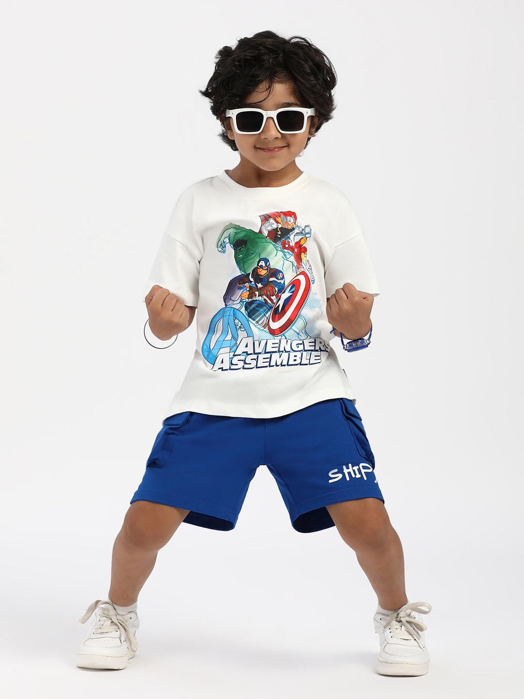 Nautinati Boys Marvel Avengers Print T-shirt| Cotton| Age 2 - 10 Years