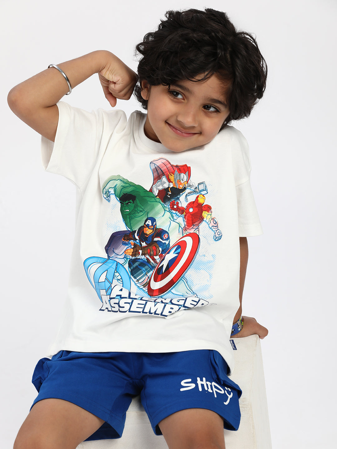 Nautinati Boys Marvel Avengers Print T-shirt| Cotton| Age 2 - 10 Years