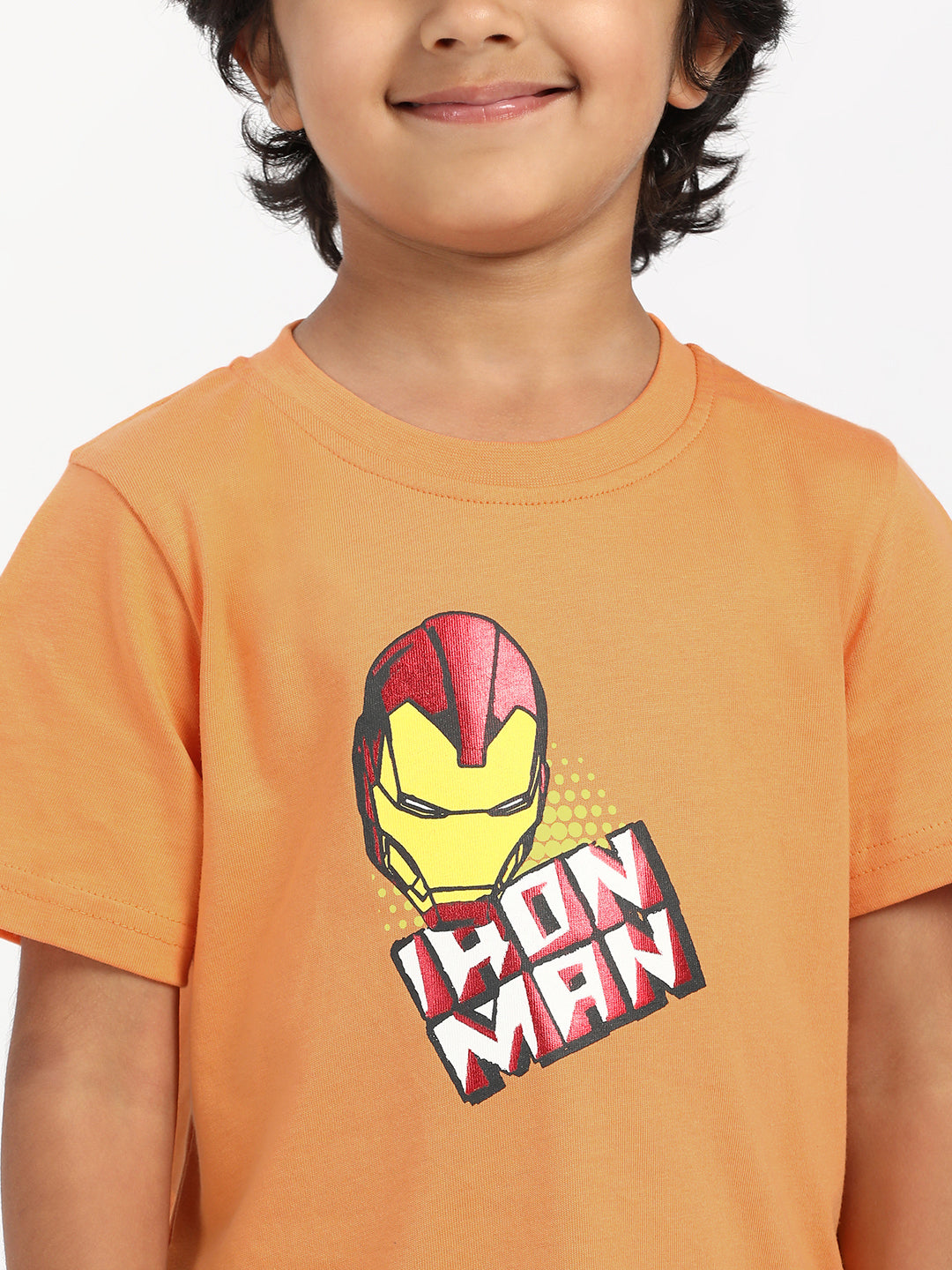 Nautinati Boys Iron Man Print T-shirt|Cotton| Age 2 - 10 Years