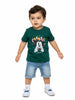 Nautinati Green Mickey Mouse Plastisol Printed T-shirt for Boys
