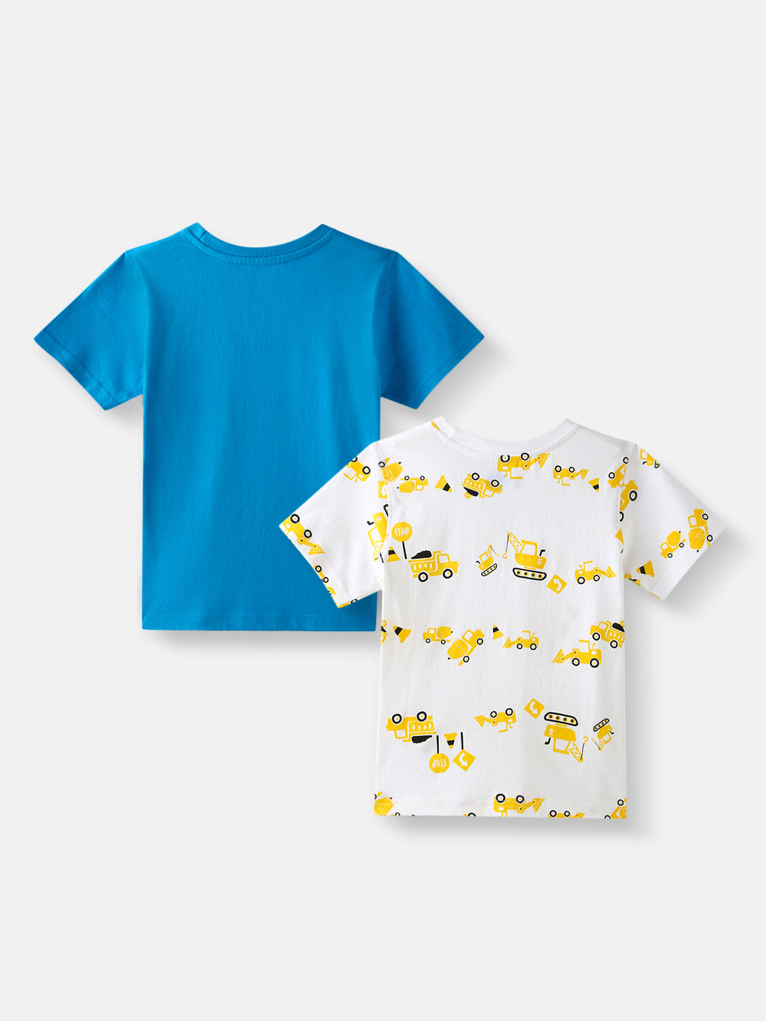 Nautinati Boys' Cotton Printed Pack of 2 T-shirt