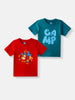 Nautinati Boys' Cotton Printed Pack of 2 T-shirt