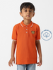 Nautinati Boys Cotton Bear Embroidered Badge Polo T-shirt