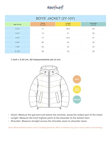Nautinati Multicolour Printed and Embroidered Puffer Jacket for Boys