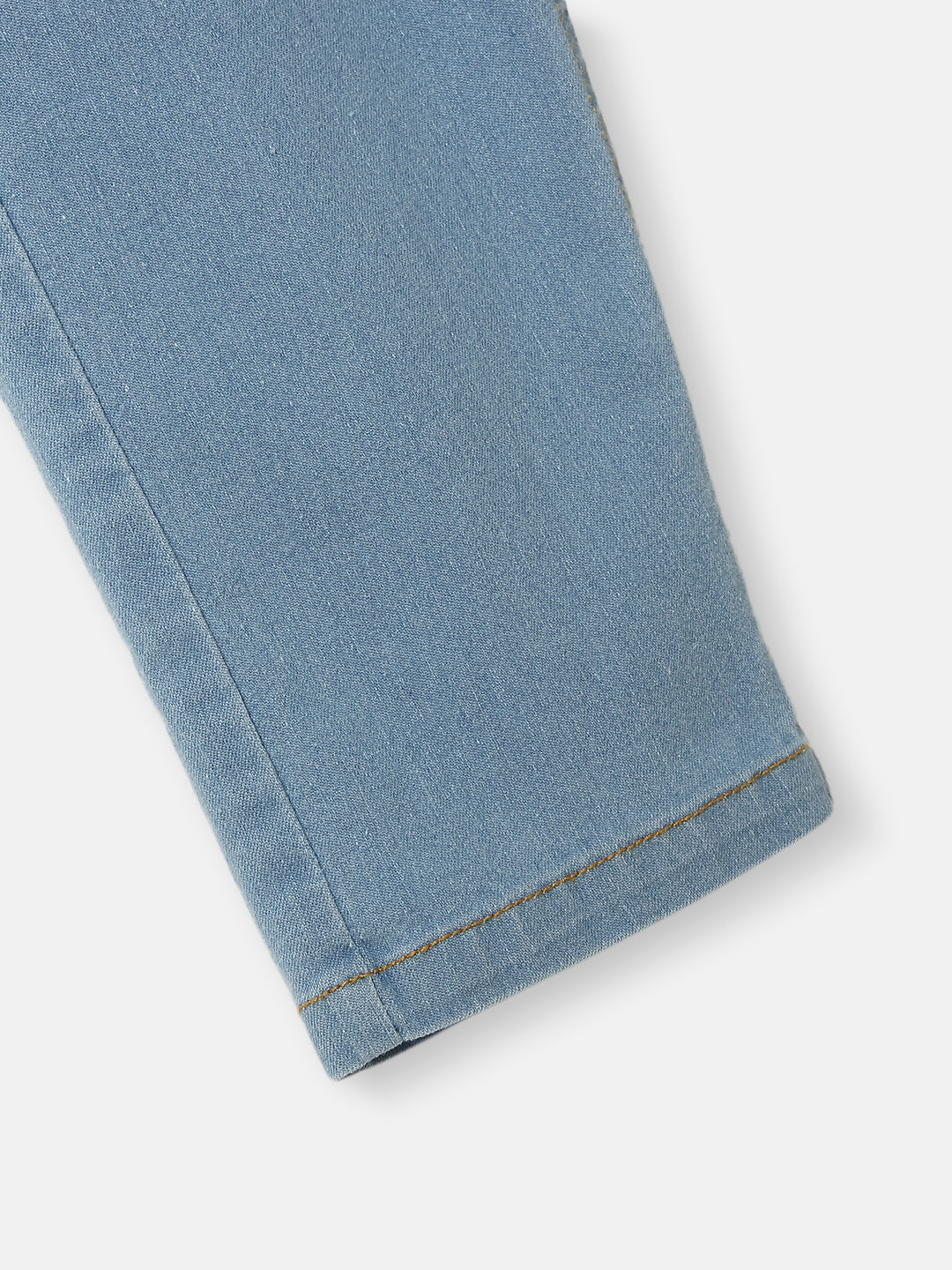 Nautinati Girls' Crochet Flowers Cotton Denim Jeans with Patch Pockets
