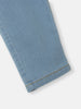 Nautinati Girls' Crochet Flowers Cotton Denim Jeans with Patch Pockets