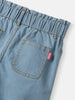 Nautinati Girls' Crochet Flowers Cotton Denim Jeans with Patch Pockets