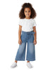 Nautinati Girls' Cotton Blend Straight Fit Stretchable Solid Textured Jeans with Belt