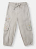 Girls Cotton Cargo | Cargo Joggers for 4-8 Years | Floral Embroidery | Cargo with Pockets