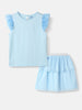 Nautinati's Girls' Party Set of Tiered Tulle Skirt and Top With Hairband