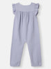 Nautinati Girls' Cotton Ruffle Sleeves Jumpsuit in Soft Double Cloth