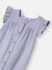 Nautinati Girls' Cotton Ruffle Sleeves Jumpsuit in Soft Double Cloth