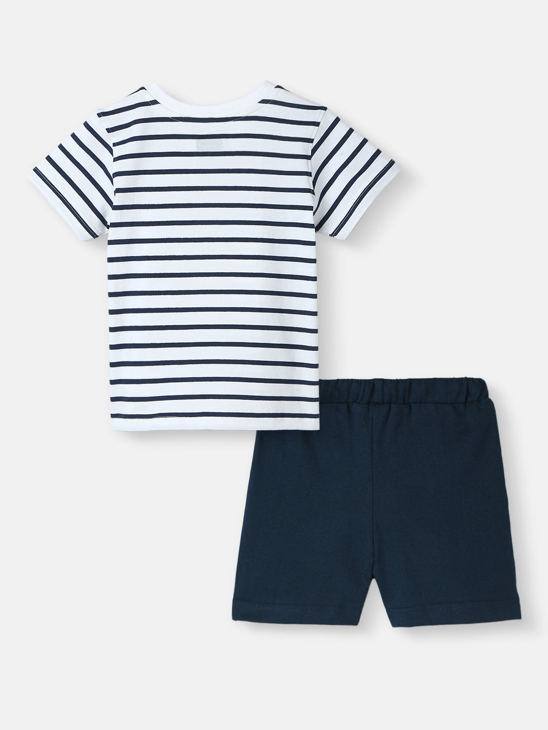 Nautinati Boys Striped Cotton T-shirt and Shorts | Cotton | Age 3 - 24 Months