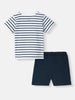 Nautinati Boys Striped Cotton T-shirt and Shorts | Cotton | Age 3 - 24 Months