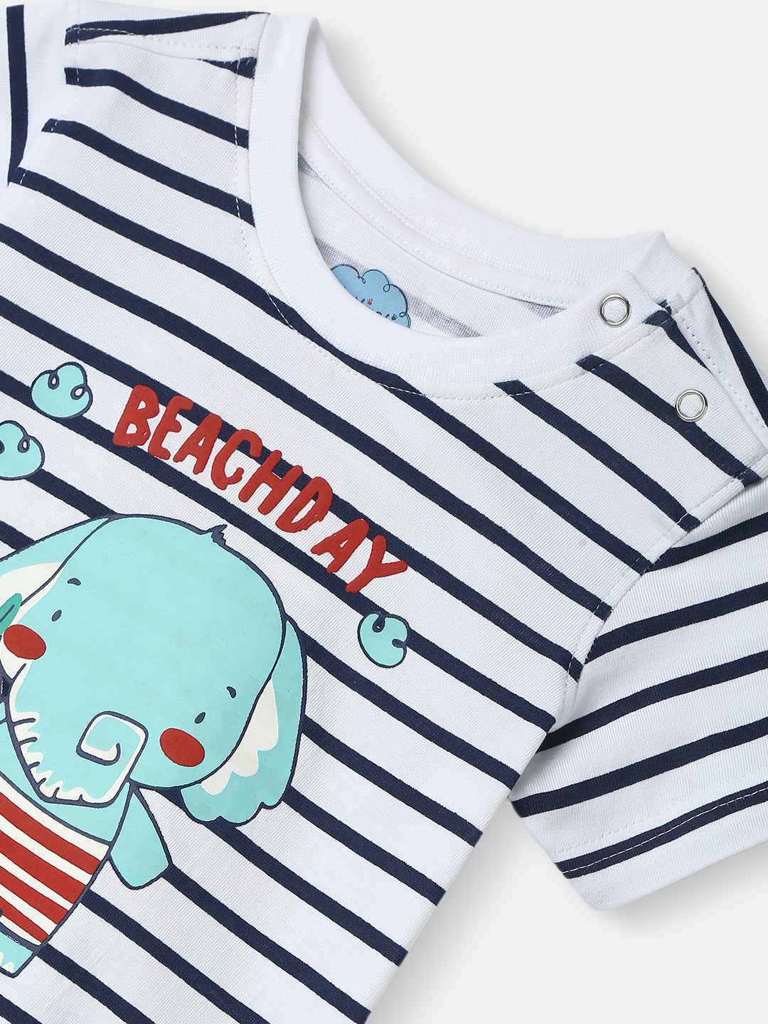 Nautinati Boys Striped Cotton T-shirt and Shorts | Cotton | Age 3 - 24 Months