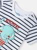 Nautinati Boys Striped Cotton T-shirt and Shorts | Cotton | Age 3 - 24 Months